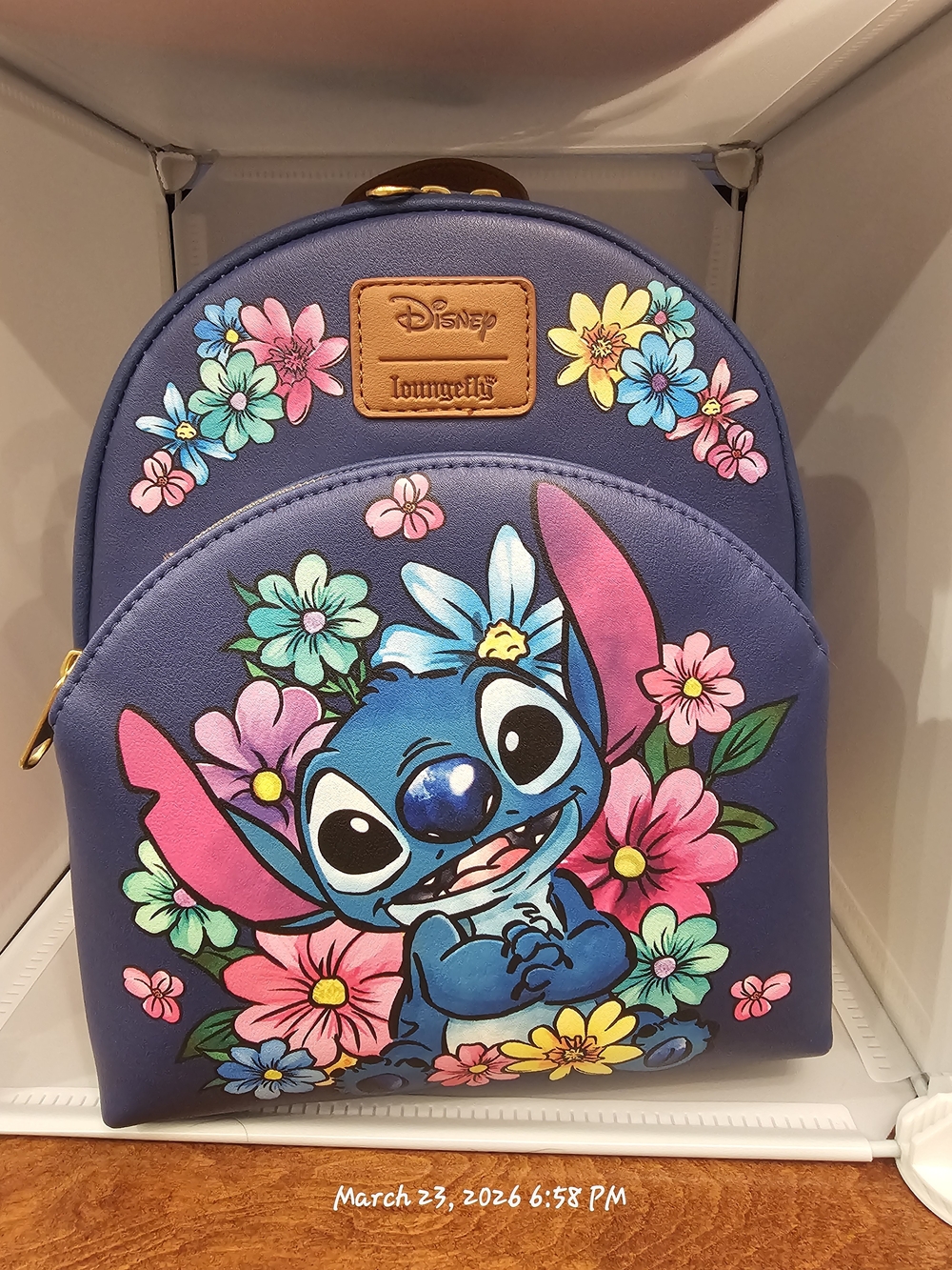 🌸Loungefly Disney Stitch Flowers Mini Backpack & Matching Wallet.🌸